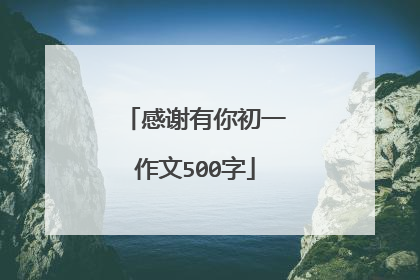 感谢有你初一作文500字