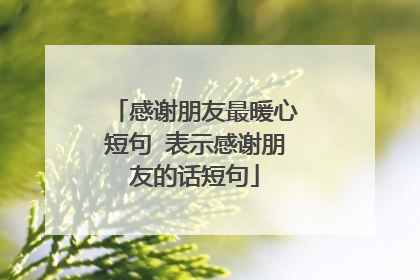 感谢朋友最暖心短句 表示感谢朋友的话短句