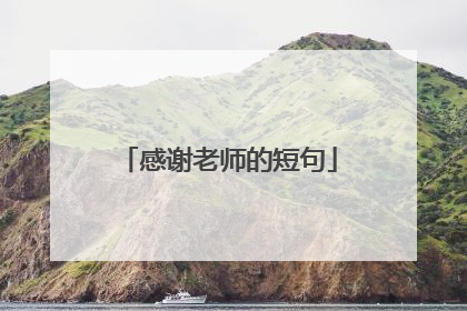 感谢老师的短句