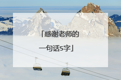 感谢老师的一句话5字