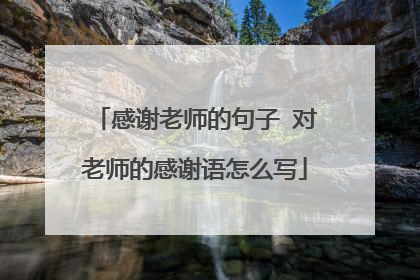 感谢老师的句子 对老师的感谢语怎么写