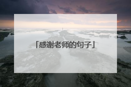 感谢老师的句子