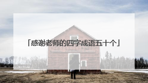 感谢老师的四字成语五十个