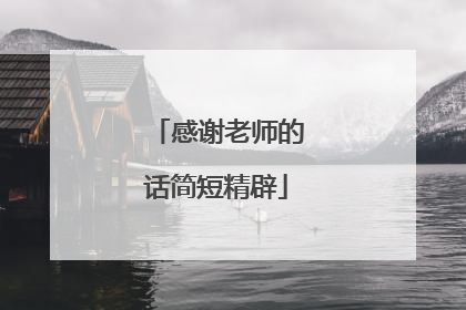 感谢老师的话简短精辟