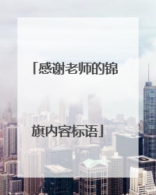 感谢老师的锦旗内容标语