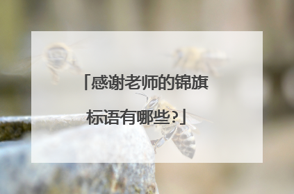 感谢老师的锦旗标语有哪些?