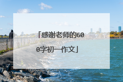 感谢老师的600字初一作文