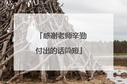 感谢老师辛勤付出的话简短