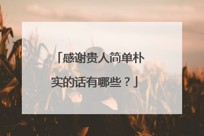 感谢贵人简单朴实的话有哪些？