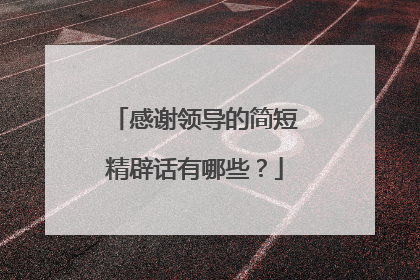 感谢领导的简短精辟话有哪些?
