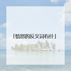 愤怒的反义词有什