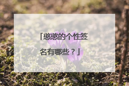 憨憨的个性签名有哪些？