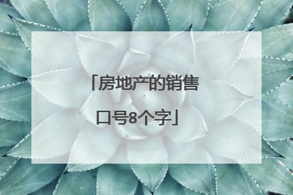房地产的销售口号8个字