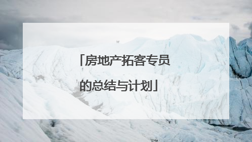 房地产拓客专员的总结与计划