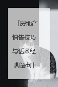 房地产销售技巧与话术经典语句