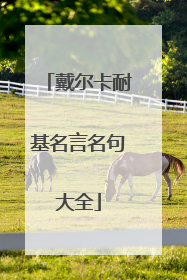 戴尔卡耐基名言名句大全
