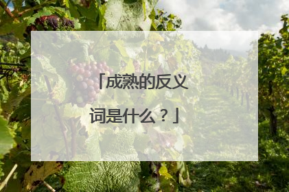 成熟的反义词是什么？