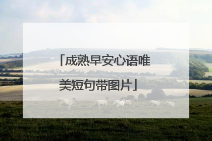 成熟早安心语唯美短句带图片