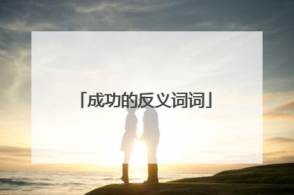 成功的反义词词