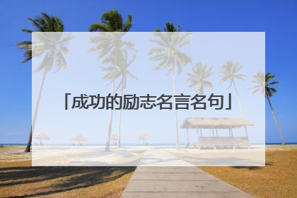 成功的励志名言名句