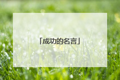 成功的名言