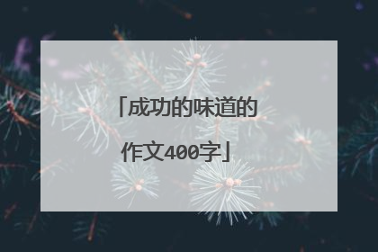 成功的味道的作文400字