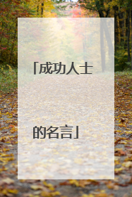 成功人士的名言