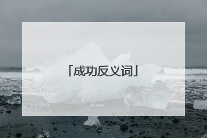 成功反义词