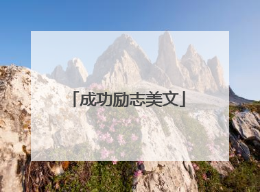 成功励志美文