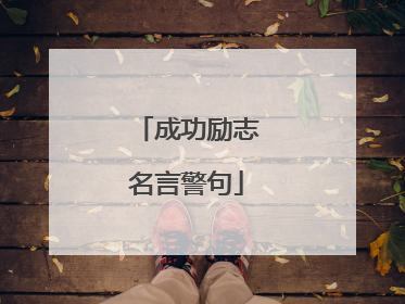 成功励志名言警句