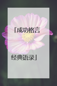 成功格言经典语录