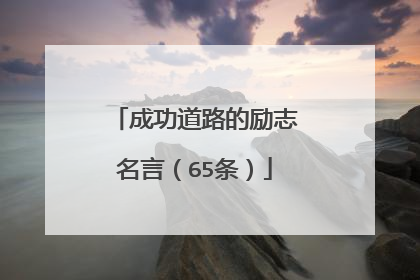 成功道路的励志名言(65条)
