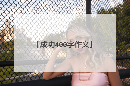 成功400字作文