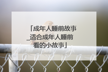 成年人睡前故事_适合成年人睡前看的小故事