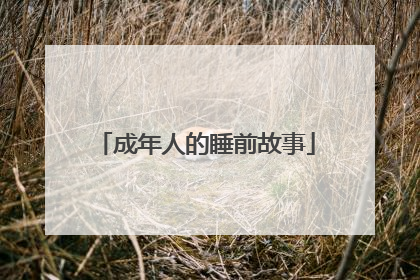 成年人的睡前故事