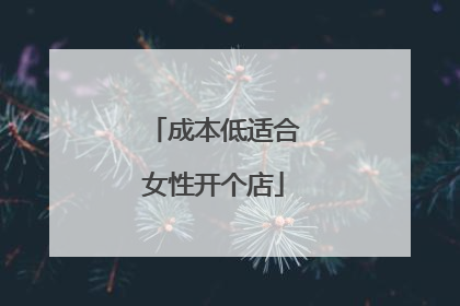 成本低适合女性开个店
