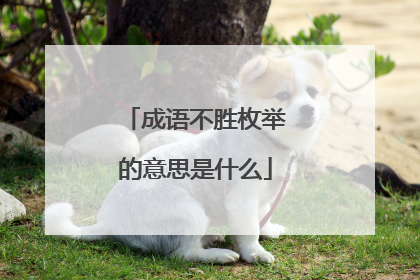 成语不胜枚举的意思是什么