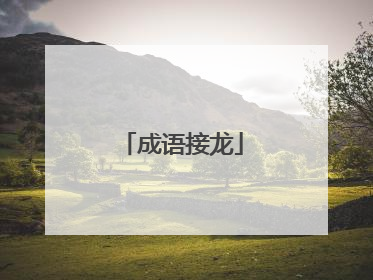 成语接龙
