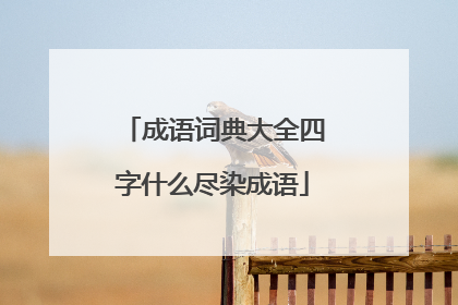 成语词典大全四字什么尽染成语