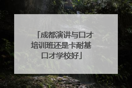 成都演讲与口才培训班还是卡耐基口才学校好