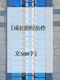 成长的经历作文500字