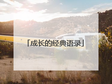 成长的经典语录