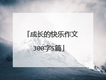 成长的快乐作文300字5篇