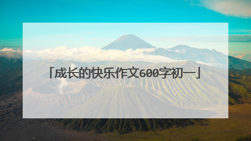 成长的快乐作文600字初一