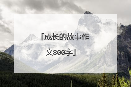 成长的故事作文800字