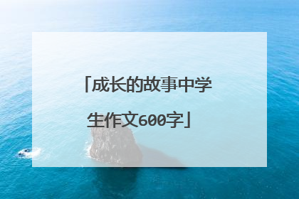 成长的故事中学生作文600字