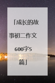 成长的故事初二作文600字5篇