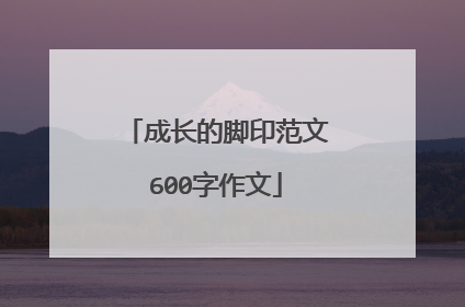 成长的脚印范文600字作文