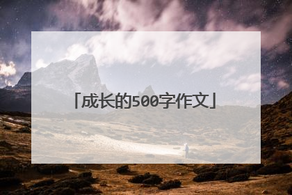 成长的500字作文