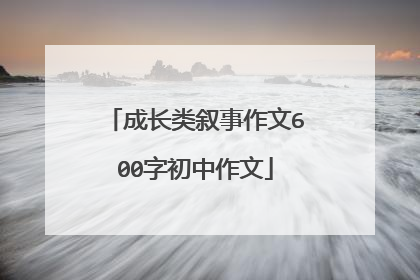 成长类叙事作文600字初中作文